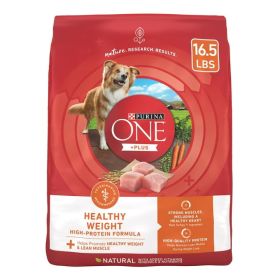 Purina ONE Plus Healthy Weight Dry Dog Food for Adults, High Protein with Real Turkey, 16.5 lb Bag