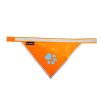 Orange Dog Bandana S Size Hi Visibility Reflective Blaze Orange Bandana for Small Pets Safety Accessories for Walking Camping and Off Leash Exploratio
