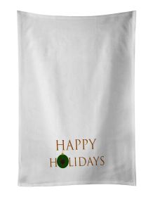 NEW English Toy Terrier - Dog Face Happy Holidays Christmas Kitchen Towel Set of 2 White Dish Towels Decorative Bathroom Hand towel for Hand, Face