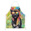 Scottish Terrier Hippie Dawg Apron Cooking Kitchen Server Baking Crafts Gardening for Adult Women Men, Unisex, Large, Multicolor