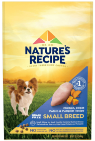 Nature's Recipe Small Breed Grain Free Chicken, Sweet Potato & Pumpkin Recipe, Dry Dog Food, 12 lb.
