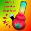 My Name is Bo da Bong, Funny Squeaky Weed Dog Toy, Cute Stuffed Parody Rasta Pot Bong, Cool Plush 420 Novelty Gift for Puppies & Small