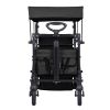 Wagon Stroller for 2 Kids, Push Pull Quad Collapsible Stroller with Adjustable Handle, Encircling Harness Removable Canopy, 4 Wheels with Brakes