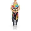 Scottish Terrier Hippie Dawg Apron Cooking Kitchen Server Baking Crafts Gardening for Adult Women Men, Unisex, Large, Multicolor