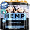 Calming Chews for Dogs Calming Treats with Hemp Oil Valerian Root Vitamin B Dog Anxiety Relief Separation Fireworks Thunderstorms Vet All Breeds 180 B