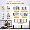 Dog Playpen 32 Inch 8 Panles, Ideal Dog Fence for Small/Medium Dogs Indoor & Outdoor Bliss, Perfect Dog Pen for Camping, Yard, RV, Garden Fence, Black