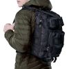 Military Tactical Backpacks Molle System Black Color multi-compartment and zippered closure pocket