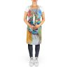 Akita Hippie Dawg Apron Cooking Kitchen Server Baking Crafts Gardening for Adult Women Men, Unisex, Large, Multicolor