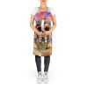 Weimaraner Hippie Dawg Apron Cooking Kitchen Server Baking Crafts Gardening for Adult Women Men, Unisex, Large, Multicolor