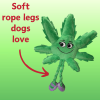 My Name is Mary Jane, Cute Stuffed Parody Marijuana Leaf Dog Toy, Funny Squeaky Weed Toy, Cool Plush Novelty 420 Gift for Puppies & Small