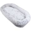 Human Dog Bed, 71''x40''x12'' Size Fits You and Pets, Washable Faux Fur Dog Bed for People Doze Off