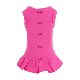 Candy Cane Dog Dress (Color: Red, size: XXS)