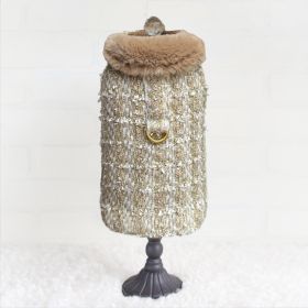 Annabella Dog Coat (Color Option: Gold Ore, size: S)