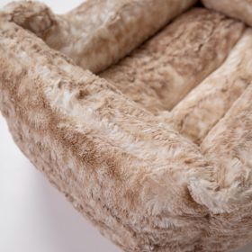 Cashmere Dog Bed (Color: Gold Fawn, size: LG)