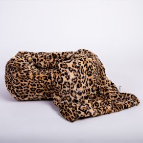Cashmere Dog Bed Collection (Color Option: Leopard, size: L)