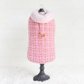 Chantel Tweed Dog Coat (Color Option: Bubblegum Pink, size: S)