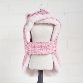 Chantel Tweed Dog Coat (Color Option: Bubblegum Pink, size: M)