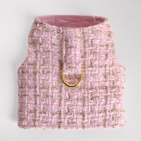 Chantel Tweed Dog Harness (Color: Bubblegum Pink, size: SM)