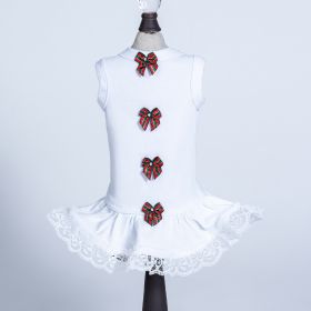 Christmas Dog Dress (Color: White, size: XXS)