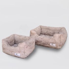 Cuddle Dog Bed Collection (Color Option: Latte, size: S)
