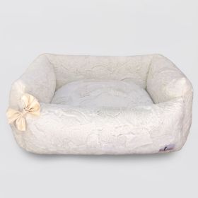 Dolce Vita Dog Bed Collection (Bow Option: Bow, Color Option: Rosewater)