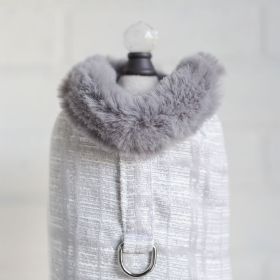 Gia Dog Coat (Color Option: Silver, size: S)