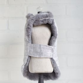 Gia Dog Coat (Color Option: Silver, size: S)