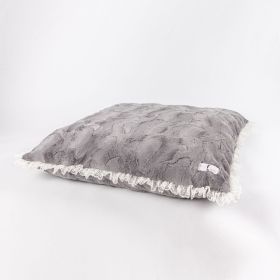 Luxe Dog Bed Collection (Color Option: Pewter, size: S)