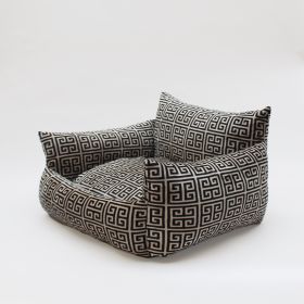 Obsidian Dog Sofa (Color: Black & Tan)