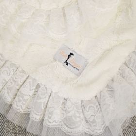 Romantic Dog Blankets (Color: Ivory, size: LG)