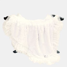 Romantic Dog Blankets (Color: Ivory, size: SM)