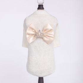 High Society Dog Sweater (Color: Cream, size: XXS)