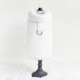 Zha Zha Dog Coat (Color Option: Ivory, size: M)