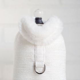 Zha Zha Dog Coat (Color Option: Ivory, size: S)