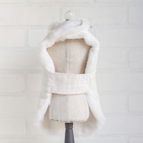 Zha Zha Dog Coat (Color Option: Ivory, size: S)