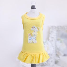 Baby Safari Dog Dress (Color: Yellow, size: XXS)