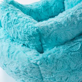 Cuddle Dog Bed (Color: Aquamarina, size: LG)