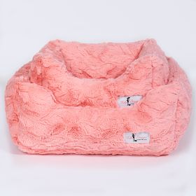 Cuddle Dog Bed Collection (Color Option: Peach, size: L)