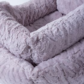 Cuddle Dog Bed Collection (Color Option: Pink Ice, size: S)
