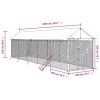 Outdoor Dog Kennel with Roof Silver 6.6'x32.8'x8.2' Galvanized Steel