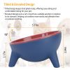 Raised Tilted Elevated Cat Food Bowl Pet Backflow Prevention Water Dish Feeding Bowl for Cats Small Dogs GPCT3388
