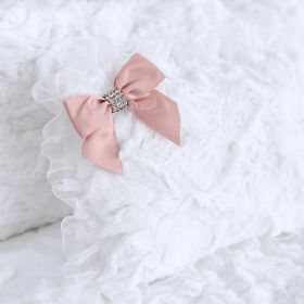 Enchanted Nights Dog Bed Collection (Accent Bow Color Option: White, Color Option: Snow White)