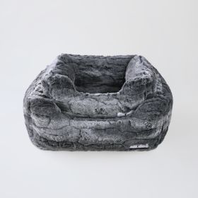 Deluxe Dog Bed Collection (Color Option: Granite, size: S)