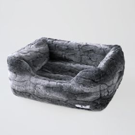 Deluxe Dog Bed Collection (Color Option: Granite, size: L)