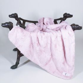 Luxe Dog Blanket (Color: Blush, size: LG)