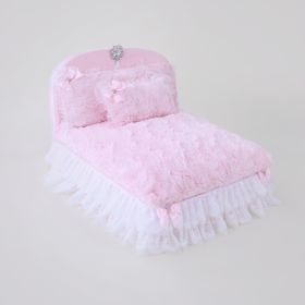 Enchanted Nights Dog Bed Collection (Accent Bow Color Option: Baby Pink, Color Option: Baby Doll Pink)