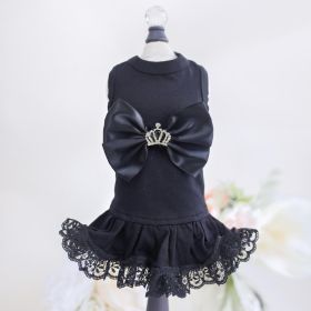 Dog Dress (Color Option: Black, size: L)