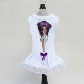 Vixens Dog Dress (Color: White, size: XS)